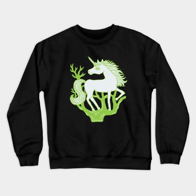 Green Horse Crewneck Sweatshirt by AVEandLIA